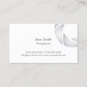 Carte De Visite Photographe Grey Beach Seashells Photographie (Dos)