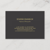 Carte De Visite Photographe Gris Gold Photo Collage (Dos)
