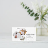 Carte De Visite Photographe Hexagon Géométrique Chic (Debout devant)