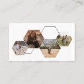 Carte De Visite Photographe Hexagon Géométrique Chic (Dos)