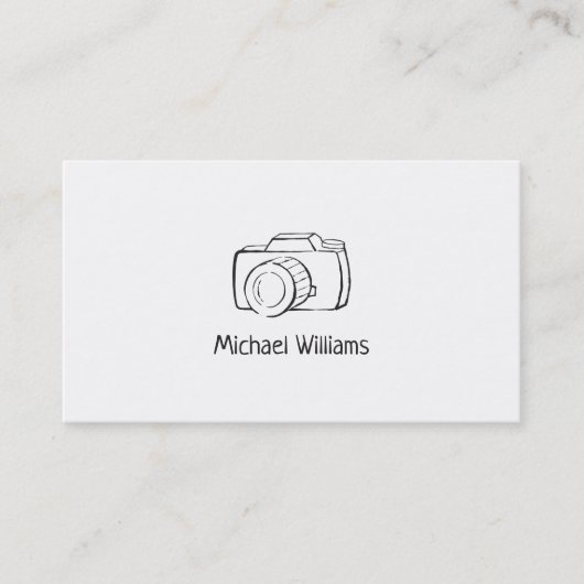 Carte De Visite Photographe indépendant de griffonnage décontracté (Devant)