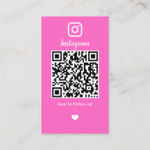 Carte De Visite Photographe Instagram QR Code (Dos)