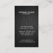 Carte De Visite Photographe lisse de professionnel de monogramme (Dos)