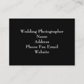 Carte De Visite Photographe mariage (Dos)