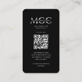 Carte De Visite Photographe mariage Black Silver Shutter Moderne (Dos)