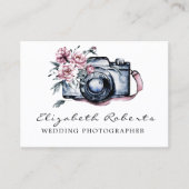 Carte De Visite Photographe Mariage Chic Pink (Devant)