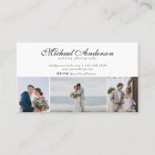 Carte De Visite Photographe Mariage de collection de photos modern (Devant)