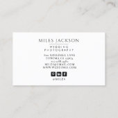 Carte De Visite Photographe Mariage de mariée moderne (Dos)