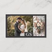 Carte De Visite Photographe mariage Élégant Script Professionnel (Dos)