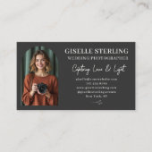 Carte De Visite Photographe mariage Élégant Script Professionnel (Devant)