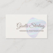 Carte De Visite Photographe mariage Iridescente Pearl Opal (Devant)