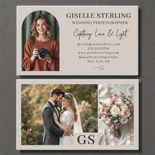 Carte De Visite Photographe mariage Photo Script de luxe
