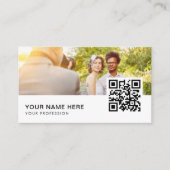Carte De Visite Photographe mariage QR Code (Devant)