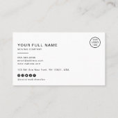 Carte De Visite Photographe mariage QR Code Logo Médias sociaux (Dos)