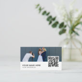Carte De Visite Photographe mariage | Vidéographe | Code DJ QR (Debout devant)