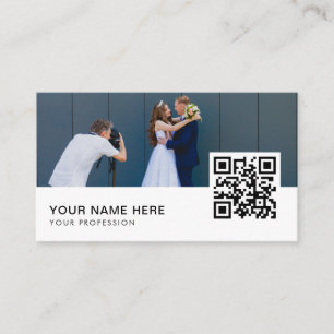 Carte De Visite Photographe mariage Vidéographe Code DJ QR