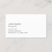 Carte De Visite Photographe Metal Shutter Photographie moderne (Dos)