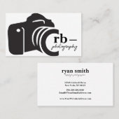 Carte de visite photographe minimal (Devant / Derrière)