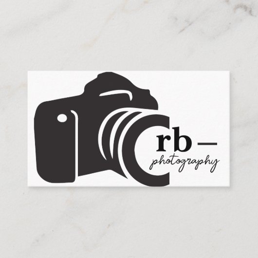 Carte de visite photographe minimal (Devant)