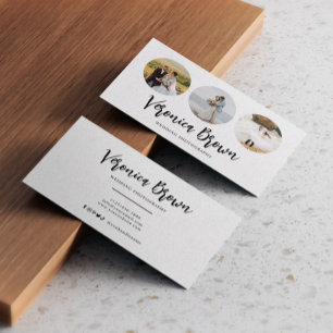 Carte De Visite Photographe minimaliste 3 Cercle photo tendance