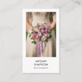 Carte De Visite Photographe minimaliste moderne (Devant)