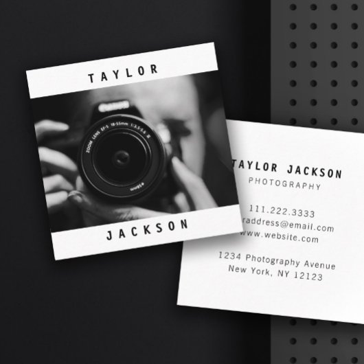Carte de visite photographe minimaliste moderne