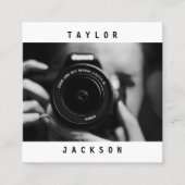 Carte de visite photographe minimaliste moderne (Devant)