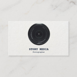 Carte De Visite Photographe Minimaliste Moderne Logo Objectif Affa