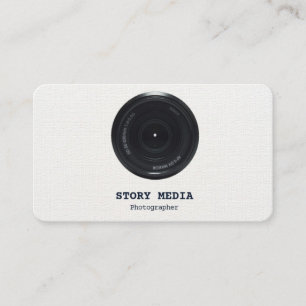 Carte De Visite Photographe Minimaliste Moderne Logo Objectif Affa