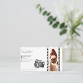 Carte De Visite Photographe minimaliste photo (Debout devant)