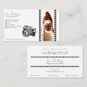 Carte De Visite Photographe minimaliste photo