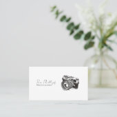 Carte De Visite Photographe minimaliste photo (Debout devant)