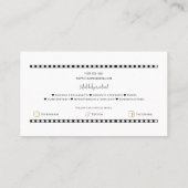 Carte De Visite Photographe minimaliste photo (Dos)