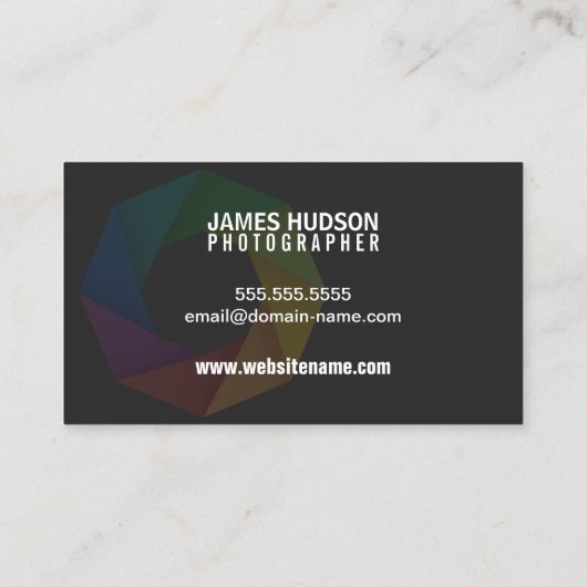 Carte De Visite Photographe moderne (Dos)