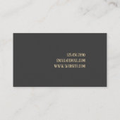 Carte de visite photographe moderne (Dos)