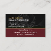 Carte De Visite Photographe moderne (Dos)