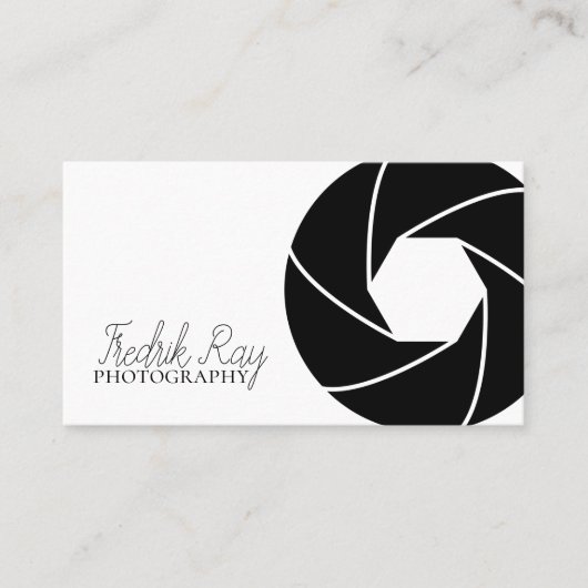 Carte de visite photographe moderne (Devant)
