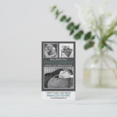 Carte De Visite Photographe moderne avec 3 exemples de photos (Debout devant)