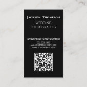 Carte De Visite Photographe moderne Black & Gold Photographie (Dos)