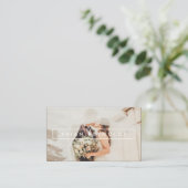 Carte De Visite Photographe moderne blanc élégant à la frontière k (Debout devant)