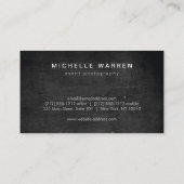 Carte De Visite Photographe moderne Camera Lens Initials Logo II (Dos)