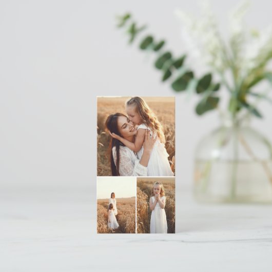 Carte De Visite Photographe moderne de code QR (Debout devant)