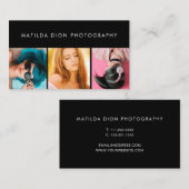 Carte De Visite Photographe moderne et brillant (Devant / Derrière)