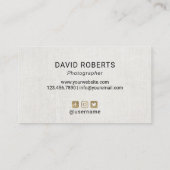 Carte De Visite Photographe moderne Gold Stroke Photographie (Dos)