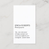 Carte De Visite Photographe moderne Leopard Shutter Photographie (Dos)