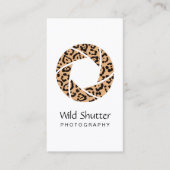Carte De Visite Photographe moderne Leopard Shutter Photographie (Devant)