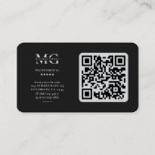 Carte De Visite Photographe moderne Monogram Black Silver Camera (Dos)