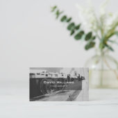 Carte De Visite Photographe moderne noir et blanc (Debout devant)