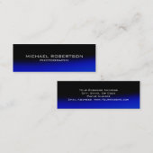 Carte de visite photographe moderne noir mince (Devant / Derrière)
