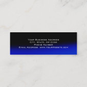 Carte de visite photographe moderne noir mince (Dos)